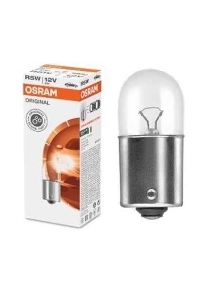 (Yeni Ürün!!!)Standart Ampul- Stop/sinyal/park/gösterge Ampulü; 12V/R5W (5007) (Duy BA15S) (Osram)