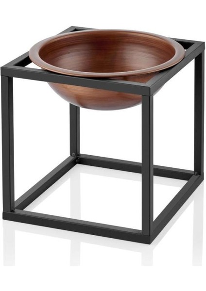 Bakır-Siyah Galveniz Çiçeklik/dekor 26X26CM