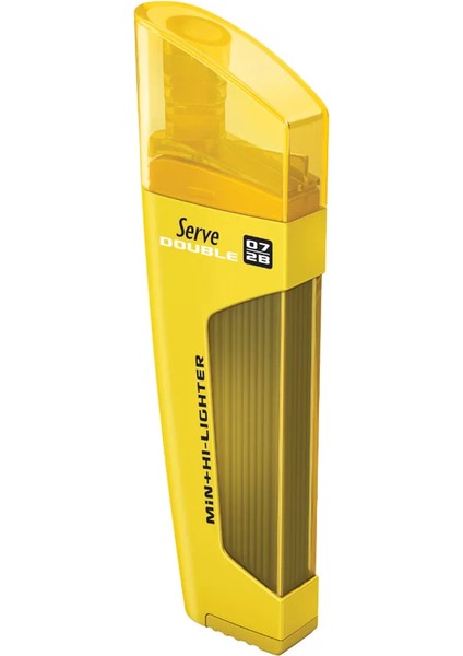Double Fosforlu Kalem + Kalem Ucu 2b 0.7 mm Sarı