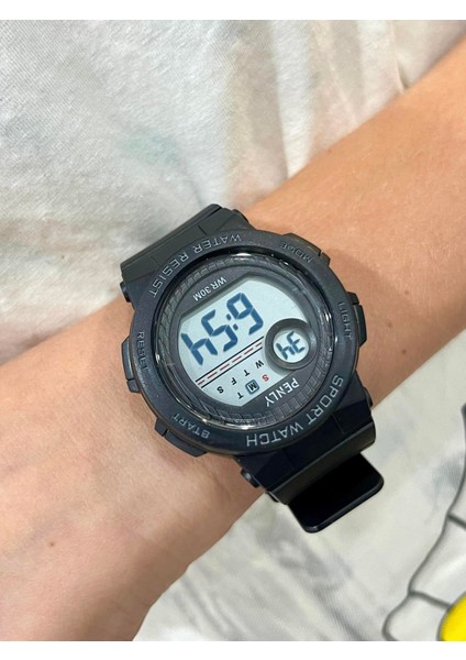 Su Geçirmez Kol Saati Dijital 8212 Model Siyah +4 Renk Kronometre-Alarmlı 5ATM modelleri