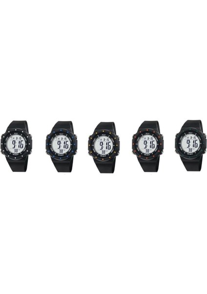 Dijital Kol Saati 356 Model Siyah Sarı +4 Renk Kronometre-Alarmlı 5ATM Su Geçirmez fırsatları