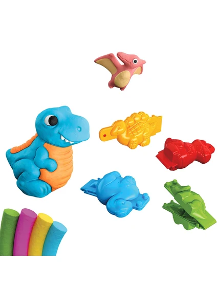 3 Boyutlu Dinozor Oyun Hamuru ve Kalıp Seti 200 Gr. - 3D Dinozor Kalıp ve Hamur Set