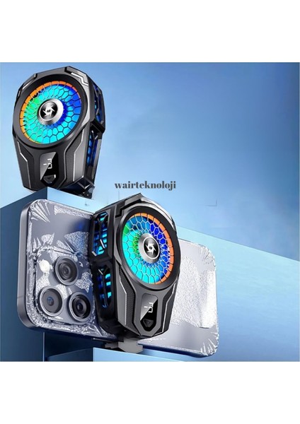 Sl-16 Pubg Derece Göstergeli Radyatörlü Aliminyum Manyetik Hızlı Soğutma Özellikli Telefon Soğutucu