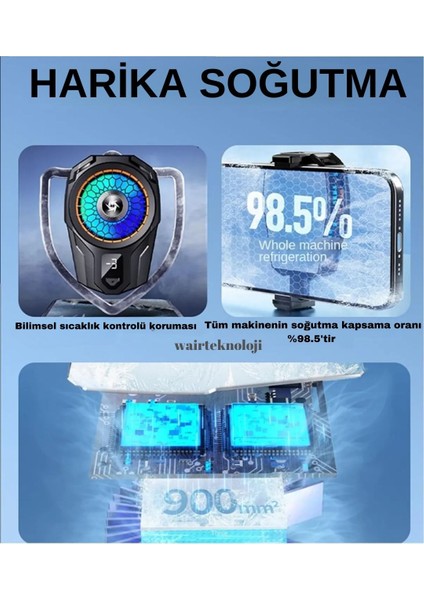 Sl-16 Pubg Derece Göstergeli Radyatörlü Aliminyum Manyetik Hızlı Soğutma Özellikli Telefon Soğutucu fırsatları