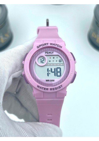 Dijital 8212 Model Pembe +4 Renk Kronometre-Alarmlı 5ATM Su Geçirmez Kol Saati
