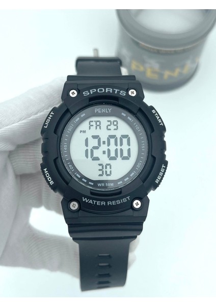 Dijital Yetişkin Kol Saati 349 Model Siyah Beyaz +4 Renk Kronometre-Alarmlı 5ATM Su Geçirmez modelleri