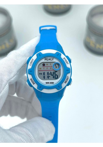 8203 Model Mavi +4 Renk Kronometre-Alarmlı 5ATM Su Geçirmez Dijital Çocuk Kol Saati fiyatları