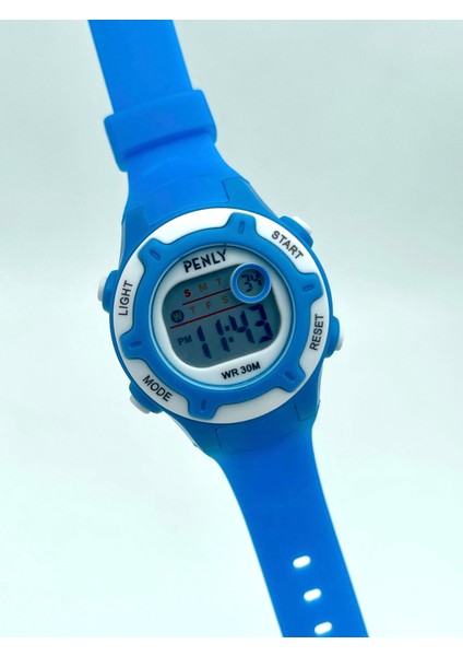 8203 Model Mavi +4 Renk Kronometre-Alarmlı 5ATM Su Geçirmez Dijital Çocuk Kol Saati fırsatları