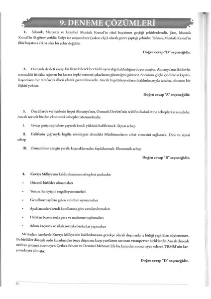 LGS Tamamı Çözümlü T.C. İnkılap Tarihi ve Atatürkçülük 10 Deneme - Yıldırım Erdoğan fiyatları