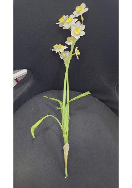 Yapay Çiçek Narcissus Tazetta Dal Nergis Bitki Ortalama 49CM Green House Star Dekor 1 Adet