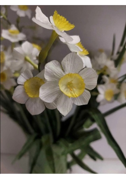 Yapay Çiçek Narcissus Tazetta Dal Nergis Bitki Ortalama 49CM Green House Star Dekor 1 Adet fiyatları