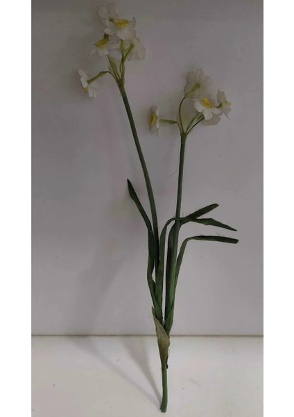 Yapay Çiçek Narcissus Tazetta Dal Nergis Bitki Ortalama 49CM Green House Star Dekor 1 Adet modelleri
