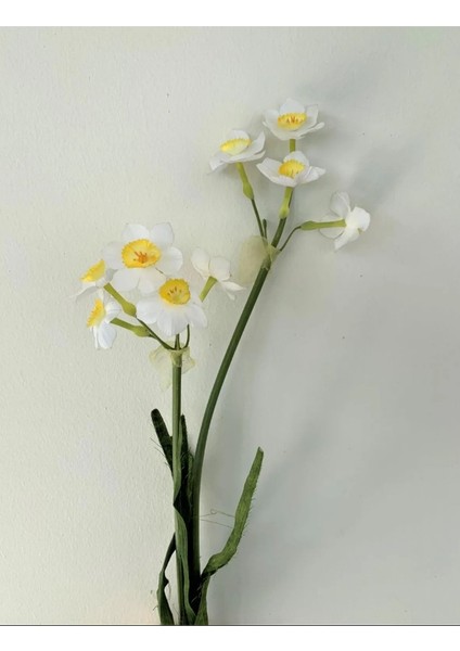 Yapay Çiçek Narcissus Tazetta Dal Nergis Bitki Ortalama 49CM Green House Star Dekor 1 Adet fırsatları