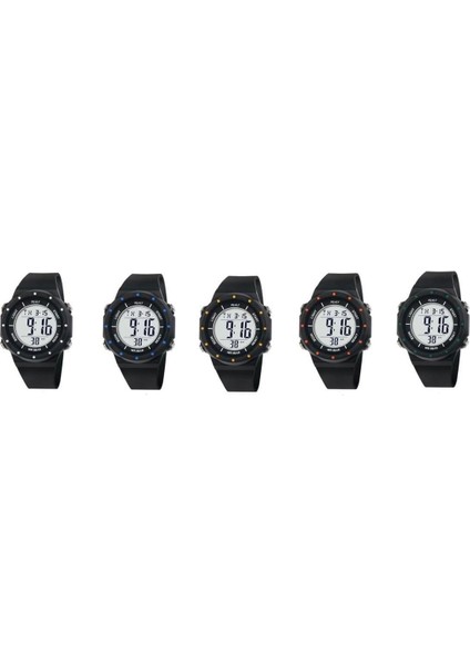 Dijital 356 Model Siyah Yeşil +4 Renk Kronometre-Alarmlı 5ATM Su Geçirmez Kol Saati modelleri