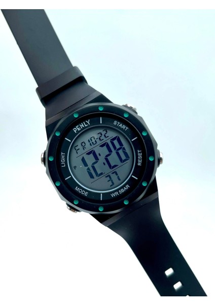 Dijital 356 Model Siyah Yeşil +4 Renk Kronometre-Alarmlı 5ATM Su Geçirmez Kol Saati fırsatları