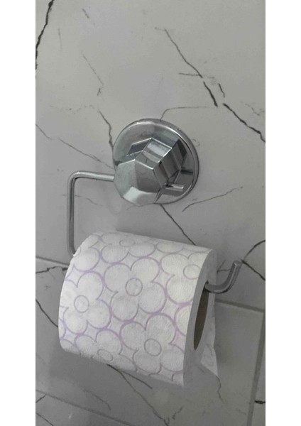 Hem Vakumlu Hem Vidalı Banyo Aksesuarı 2 Li Set Havluluk + Tuvalet Kağıtlığı + 2 Kancalı Havlu Askısı
