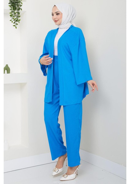 Kimono Pantolon Takım Mavi Hm2434