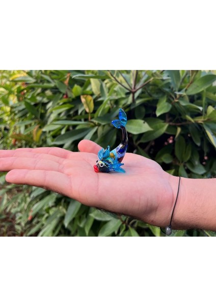 Cam Balık Heykelcik Süs Mix El Yapım Zanaat 7cm Üfleme Cam Dekor Koleksiyonluk Figür 1 Adet