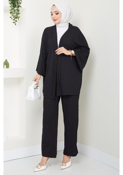 Kimono Pantolon Takım Siyah Hm2434 fiyatları
