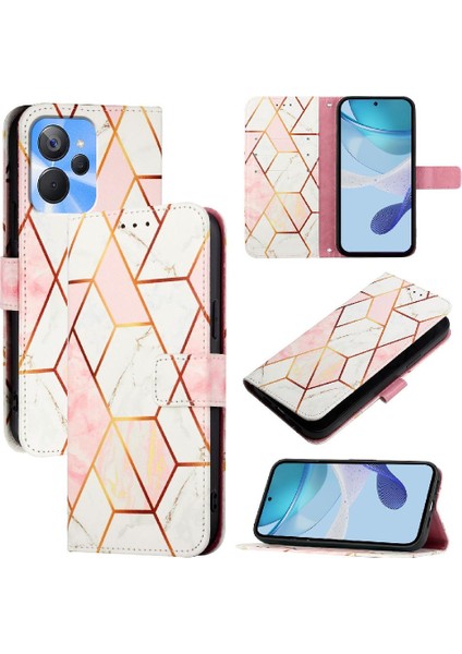 Realme 10 5G/10T 5G/10S 5g Cüzdan Kickstand Mermer Desen Pu (Yurt Dışından)