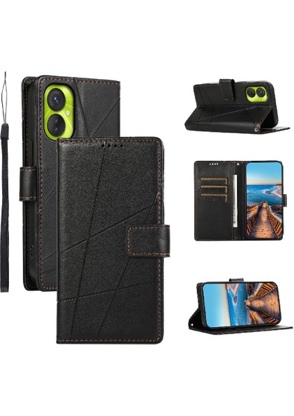 Tecno Spark 9 Pro Kickstand Üç Kart Yuvaları Için Flip Case Darbeye (Yurt Dışından)