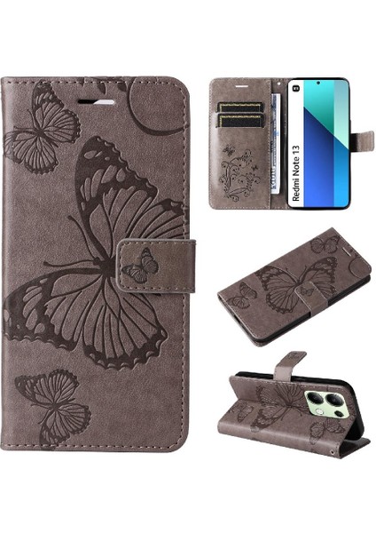 Xiaomi Redmi Not 13 Için Flip Case 4g Flip Kickstand Pu Deri Darbeye (Yurt Dışından)