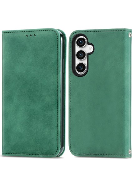 Samsung Galaxy S23 Fe Için Flip Case Deri Kılıf Cüzdan Kapak Kapak Basit (Yurt Dışından)
