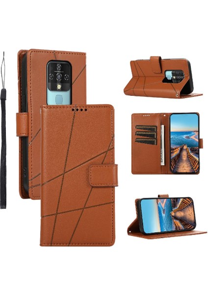 Tecno Camon 16 Kickstand Şok Emici Darbeye Dayanıklı Üç Için Flip Case (Yurt Dışından)