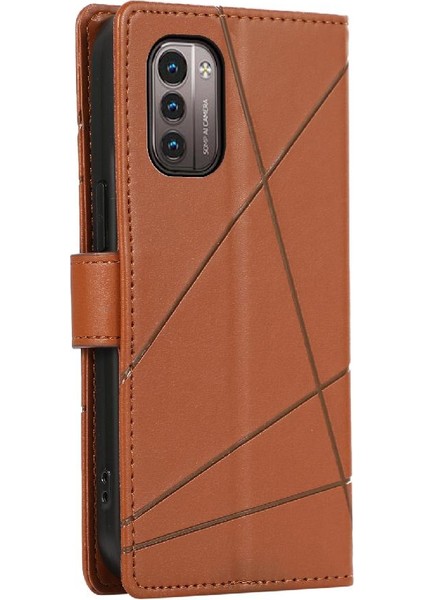 Nokia G21 Kickstand Darbeye Şok Emici Üç Kart Için Flip Case (Yurt Dışından)