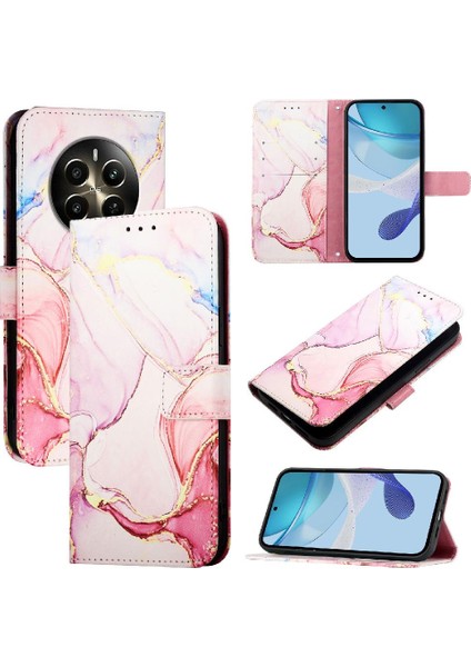 Realme 12 Artı 5g Pu Deri Cüzdan Mermer Desen Kickstand Için Kılıf (Yurt Dışından) indirimleri