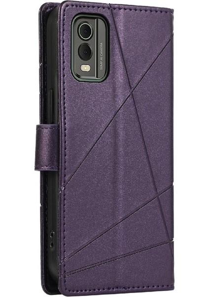 Nokia C32 Kickstand Şok Emici Darbeye Üç Kart Için Flip Case (Yurt Dışından)