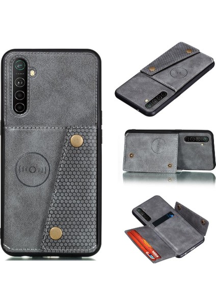 Realme X50 Pro 5g Için Cüzdan Durumda Darbeye Koruyucu Buit Demir Durumda (Yurt Dışından)