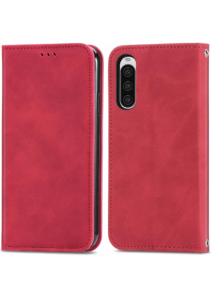 Sony Xperia 10 V Için Flip Case Basit Iş Cüzdan Kapak Çevirin Deri (Yurt Dışından)