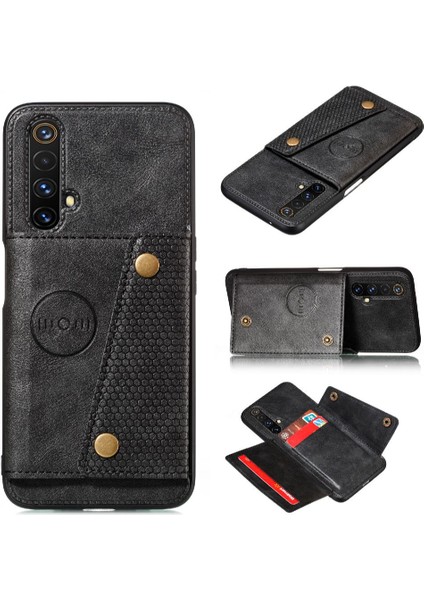 Realme X50 5g Cüzdan Kılıf Için Cüzdan Kılıf Kart Tutucu Darbeye Kickstand (Yurt Dışından)