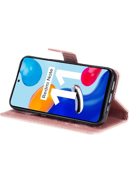 Xiaomi Redmi Not 11 Için Flip Case Kart Yuvası ile 4g Darbeye Kapak Pu (Yurt Dışından)