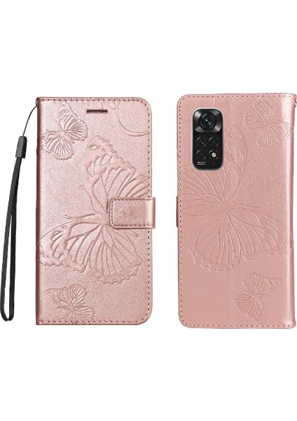 Xiaomi Redmi Not 11 Için Flip Case Kart Yuvası ile 4g Darbeye Kapak Pu (Yurt Dışından)