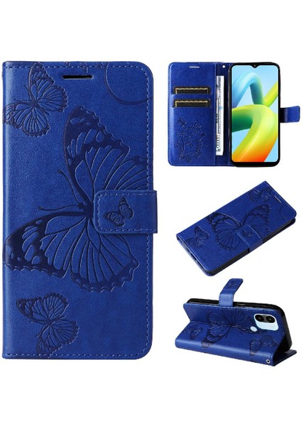 Xiaomi Redmi A1 Artı Manyetik Kapak Için Flip Case Kart Yuvası Standı ile Pu (Yurt Dışından)