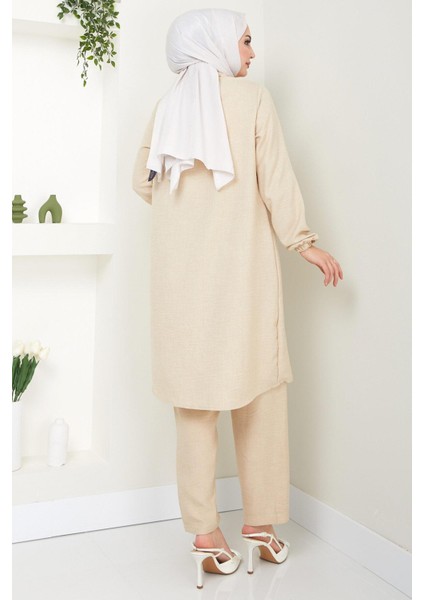 Cebi Taşlı Ikili Takım Bej Hm2447 fırsatları