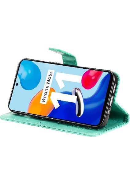 Xiaomi Redmi Not 11 Için Flip Case Kart Yuvası ile 4g Darbeye Kapak Pu (Yurt Dışından) modelleri