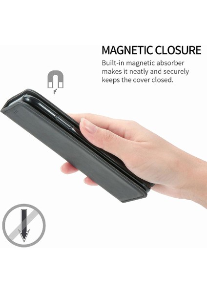 Realme 12 Için Flip Case Cüzdan Kapak Darbeye Deri Kılıf Basit (Yurt Dışından)