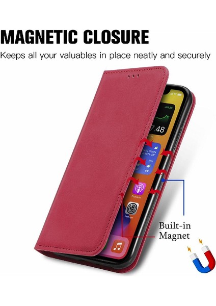 Realme 12 Artı Deri Çanta Için Flip Case Basit Iş Flip Kapak (Yurt Dışından)