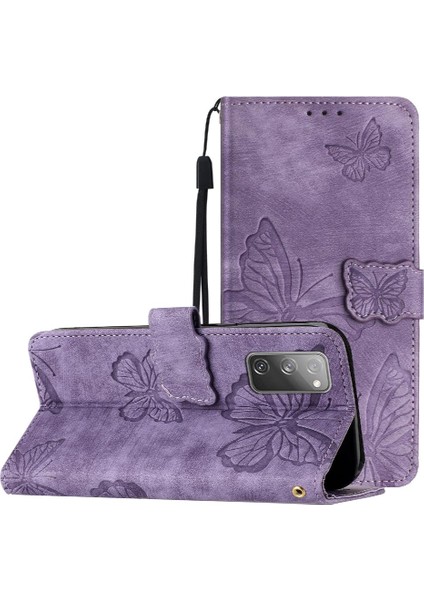 Samsung Galaxy S20 Fe Pu Deri Manyetik Kapatma Cüzdan Için Flip Case (Yurt Dışından)