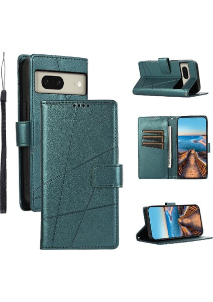 Google Piksel 8 Şok Emici Kickstand Üç Kart Yuvaları Için Flip Case (Yurt Dışından)