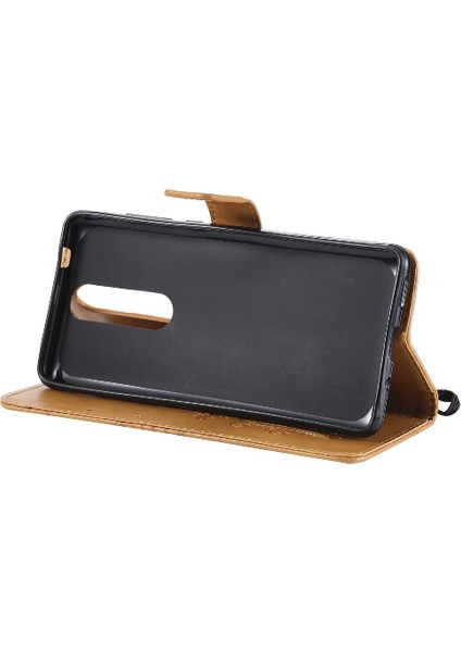 Kart Yuvası Standı ile Nokia 5.1 Için Flip Case Darbeye Kapak Kapak Çevirin (Yurt Dışından)