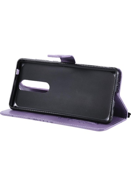 Kart Yuvası Standı ile Nokia 5.1 Için Flip Case Darbeye Kapak Kapak Çevirin (Yurt Dışından)