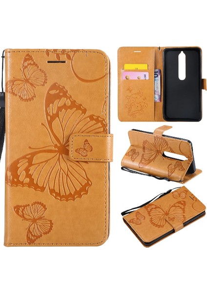 Nokia 6 2018 Flip Kickstand Darbeye Kapak Manyetik Kapak Için Flip Case (Yurt Dışından)