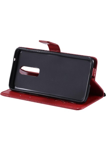 Oneplus 6 Için Flip Case Pu Deri Darbeye Kapak Manyetik Kapak ile (Yurt Dışından)