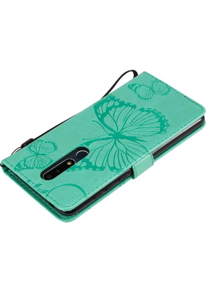 Nokia 3.1 Için Flip Case Artı Darbeye Kapak Kart Pu ile Kickstand Çevirin (Yurt Dışından)