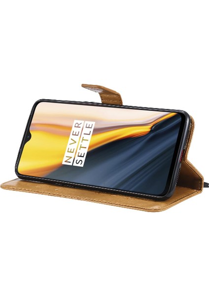 Oneplus 6t Için Flip Case Pu Deri Darbeye Kapak ile Kickstand Çevirin (Yurt Dışından)