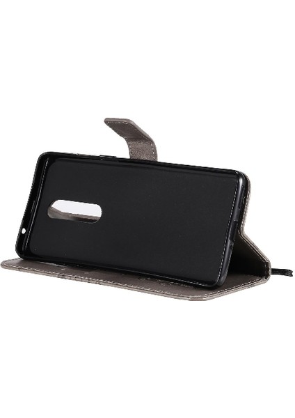 Kart Yuvası Standı ile Oneplus 8 Flip Kickstand Pu Deri Için Flip Case (Yurt Dışından)